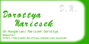 dorottya maricsek business card